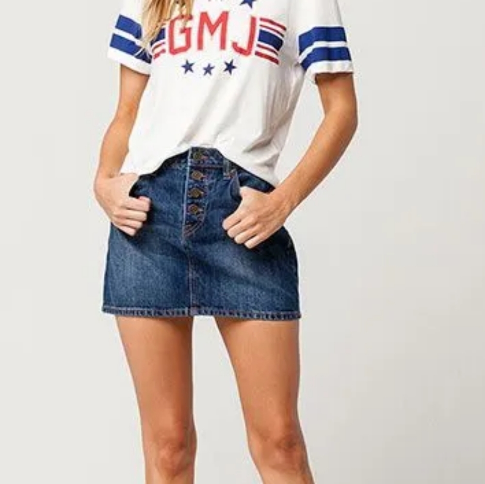 Volcom Women's Stoned Mini Skirt Denim